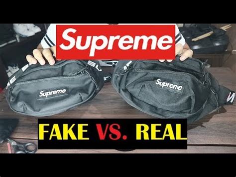 real vs fake supreme waist bag|authentic supreme vs faux.